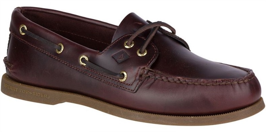 Sperry - Náutico Ancho De 2 Ojales Auténtico Original Para Hombre Marrón