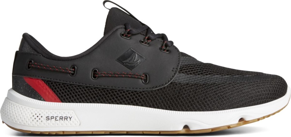 Zapatilla 7 Seas 3 Ojales Negro Sperry