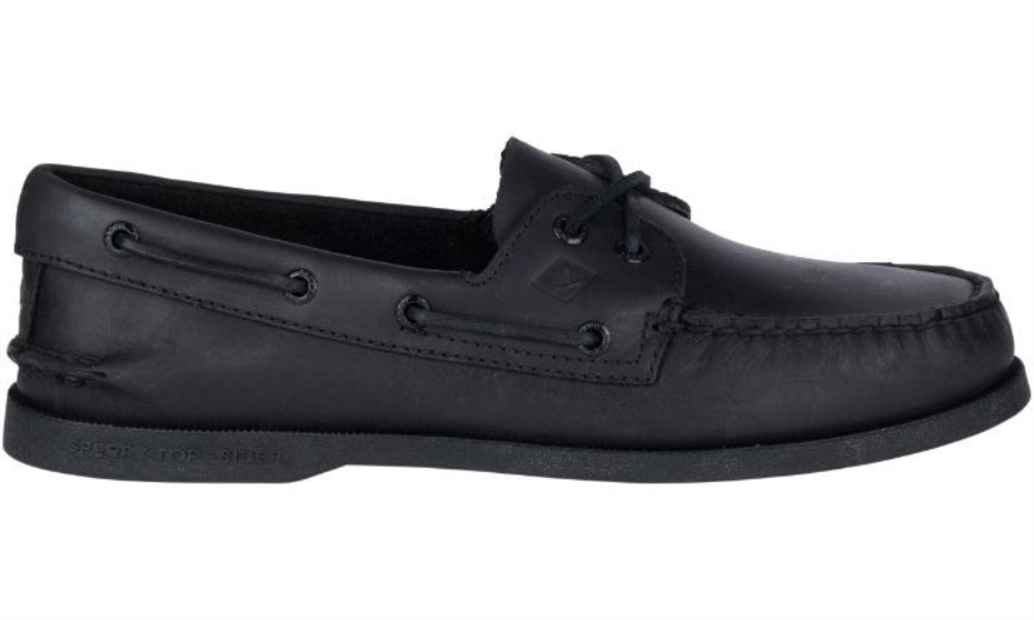 Náutico De Hombre Original Auténtico Con 2 Ojales Sperry Negro