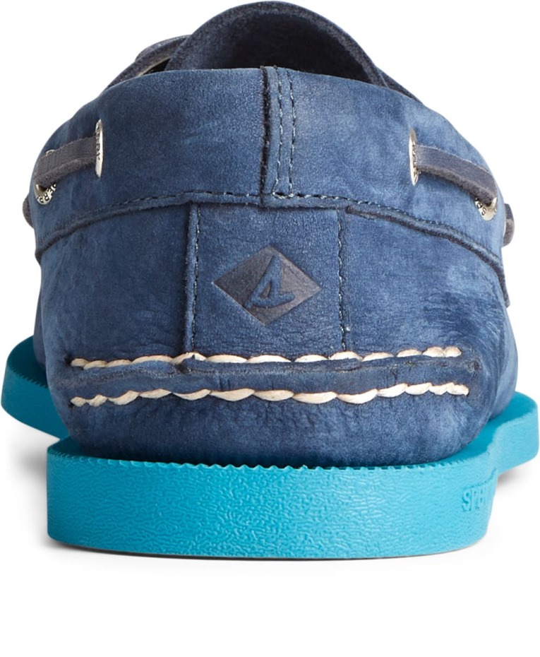 Náutico Suela 2 Ojos Original Auténtico Azul Marino Sperry
