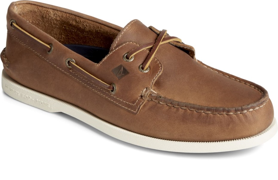 Auténtico Y Original Zapato Náutico Con Cordones Cruzados Marrón Sperry