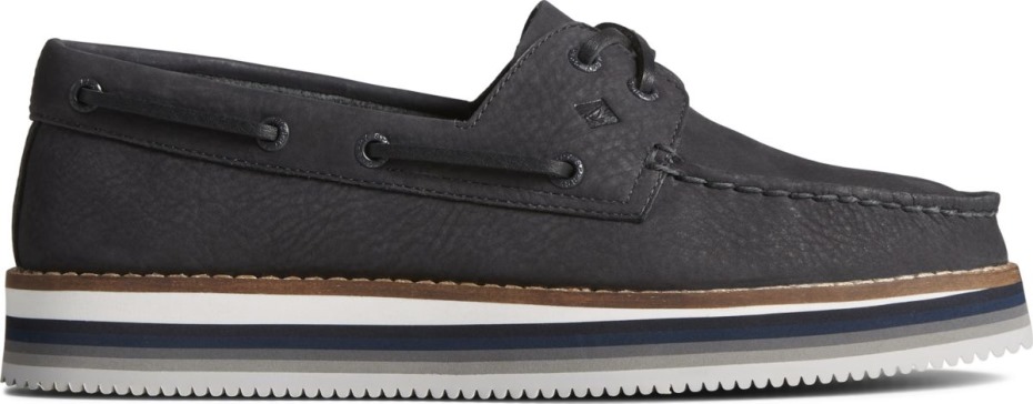 Náutico Apilado Original Auténtico Negro Sperry