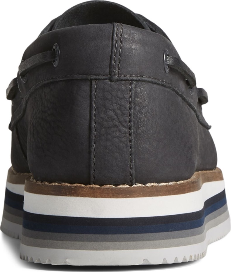 Náutico Apilado Original Auténtico Negro Sperry