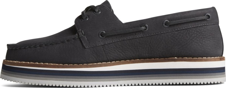 Náutico Apilado Original Auténtico Negro Sperry