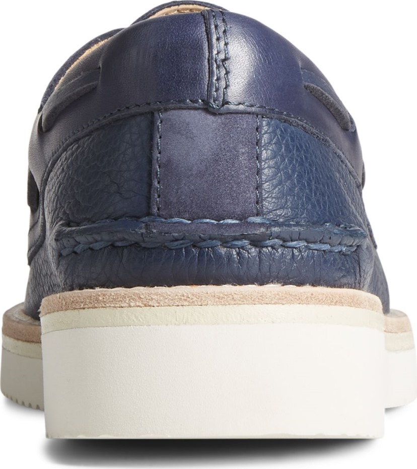 Auténtico Y Original Vibram Náutico De 3 Ojales Azul Marino Sperry