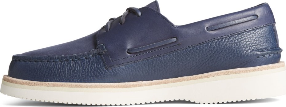 Auténtico Y Original Vibram Náutico De 3 Ojales Azul Marino Sperry