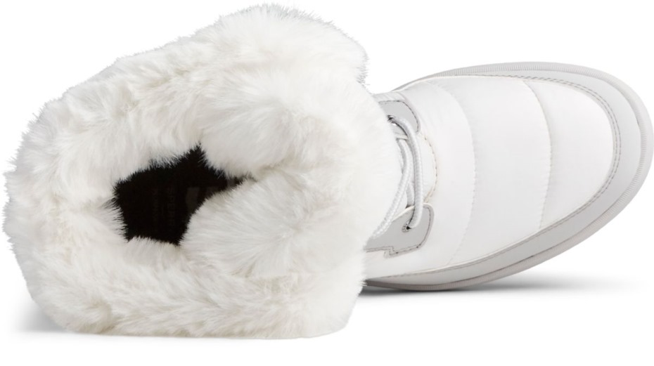 Balero De Nylon Plushwave Bota Sperry Blanco Roto Gris
