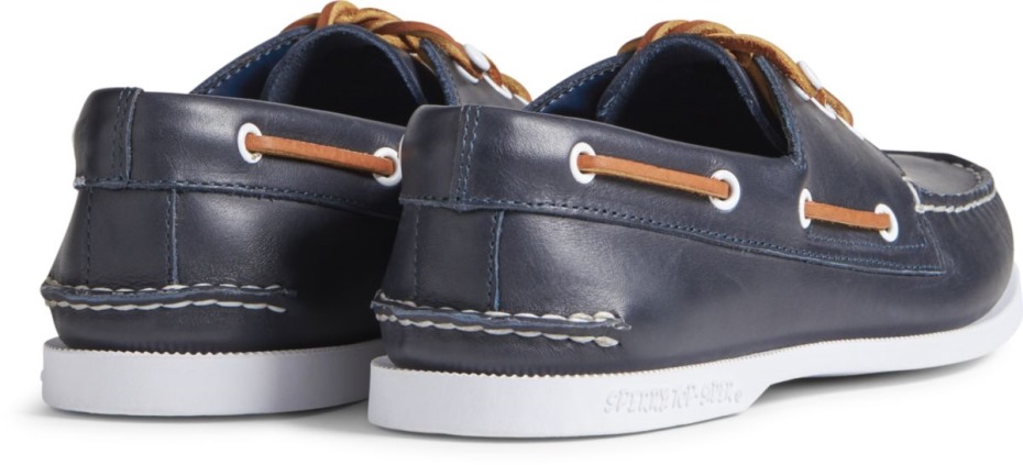 Náutico De Piel Con 3 Ojales Original Auténtico Cloud Azul Marino Sperry