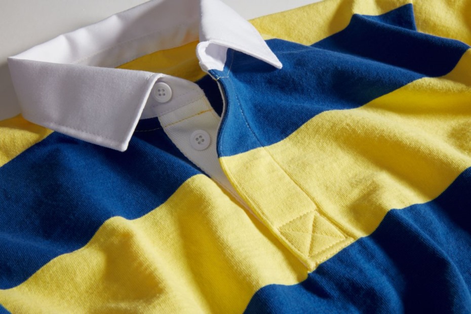 Camiseta Rugby Nube Rayas Horizontales Sperry Amarillo Real