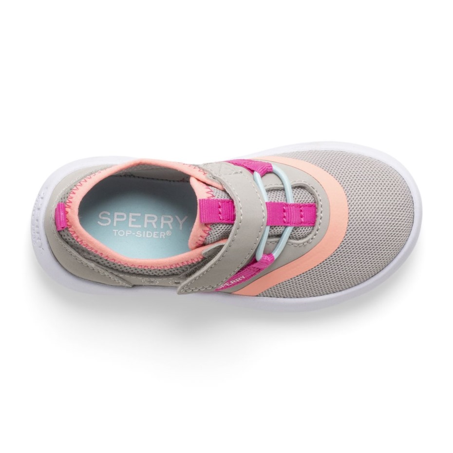 Zapatilla Junior Coast Break Gris Sperry Rosa