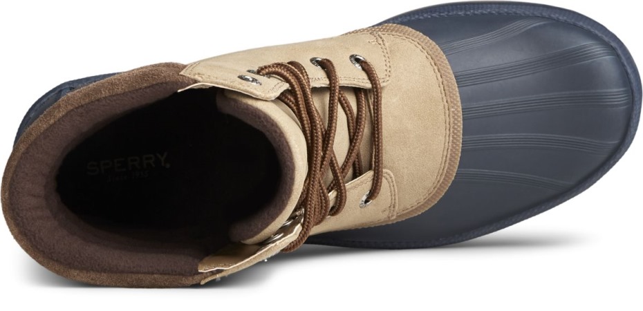 Bota De Pato De Bahía Fría Thinsulate Sperry Taupe Azul Marino