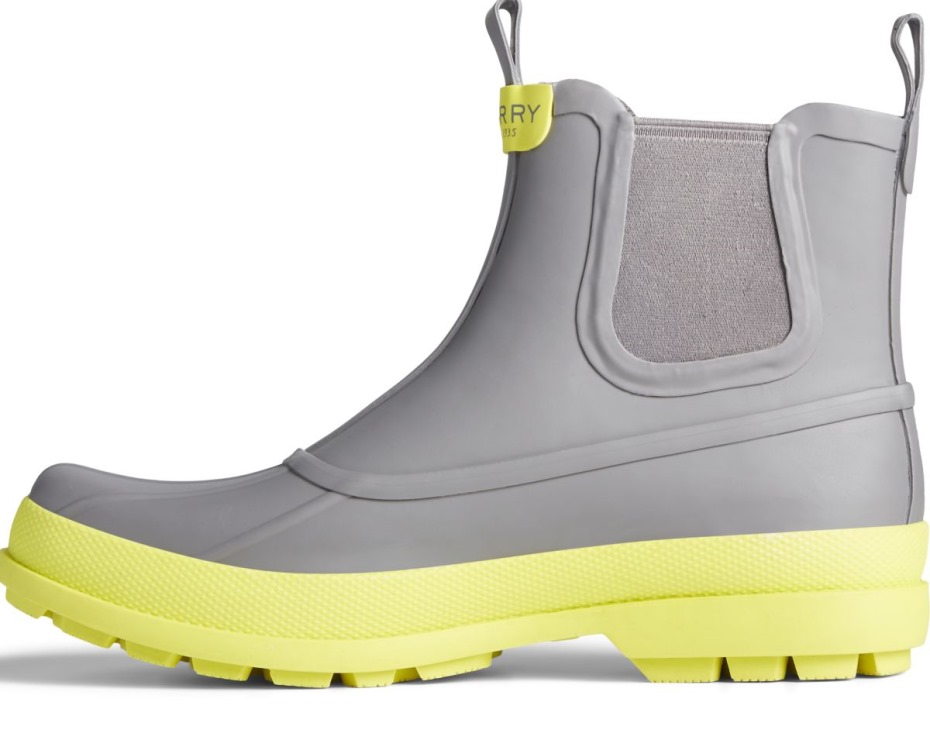 Botas Chelsea De Goma Cold Bay Gris Amarillo Sperry