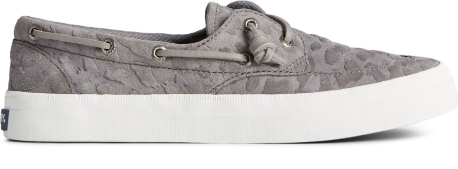 Zapatilla De Deporte Crest Boat Cheetah Suede Gris Sperry