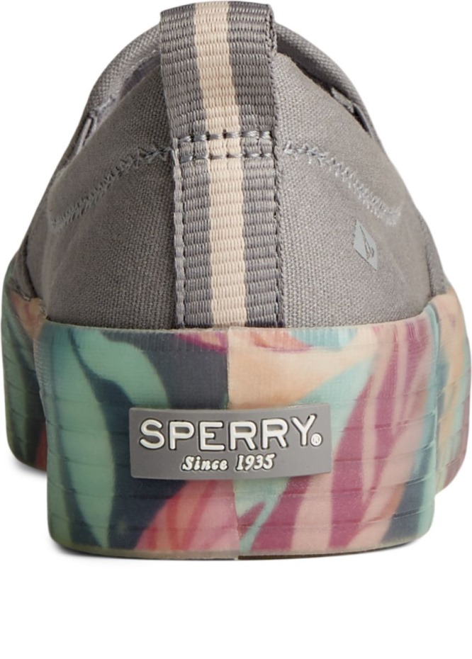 Zapatilla Con Plataforma Crest Twin Gore Floral Gris Sperry