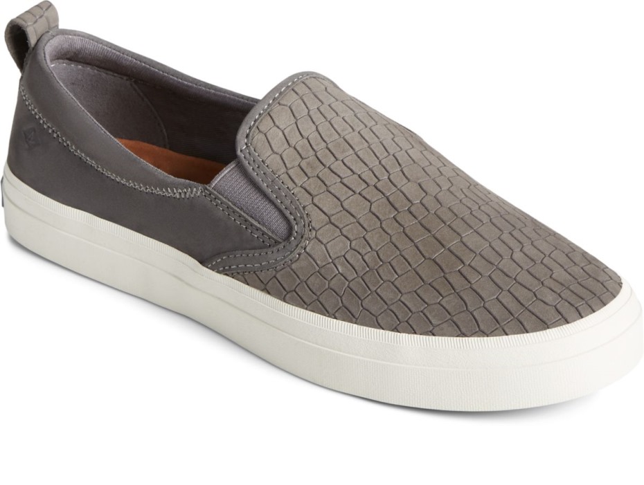 Crest Twin Gore Plushwave Piel De Serpiente Sin Cordones En La Zapatilla De Deporte Gris Sperry