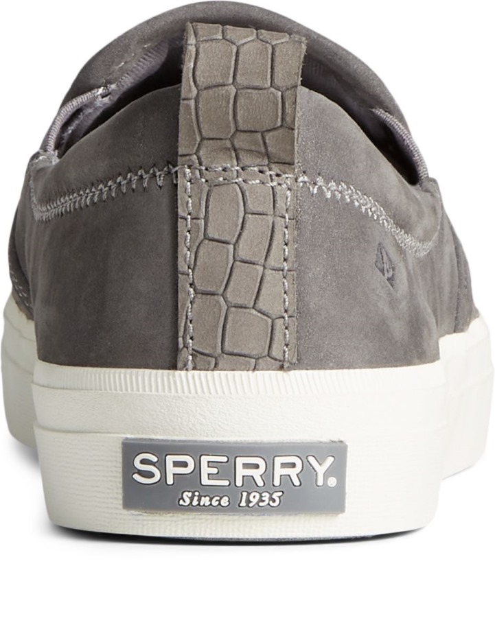 Crest Twin Gore Plushwave Piel De Serpiente Sin Cordones En La Zapatilla De Deporte Gris Sperry