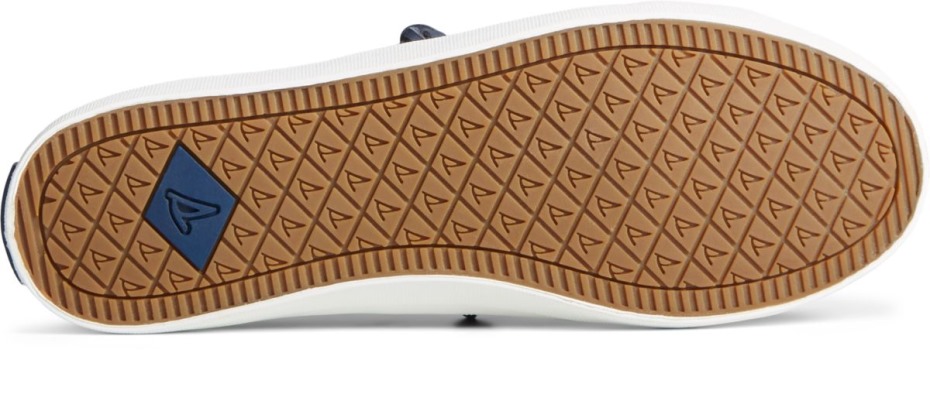 Crest Vibe Camo Metallic Leather Sneaker Sperry Navy