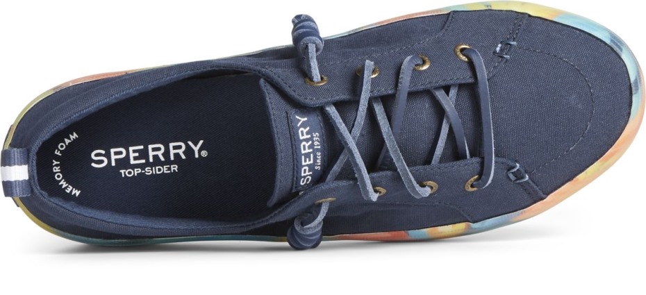 Crest Vibe Coral Floral Plataforma Zapatilla De Deporte Sperry Azul Marino