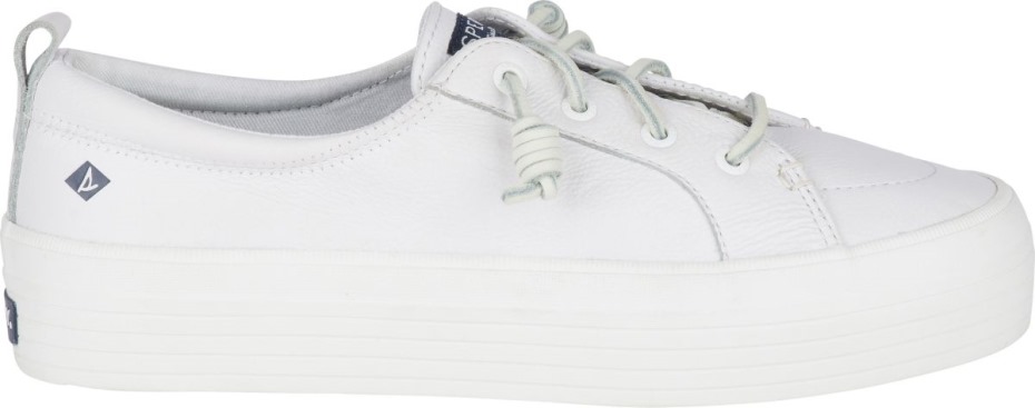 Zapatilla De Cuero Con Plataforma Crest Vibe Blanco Sperry