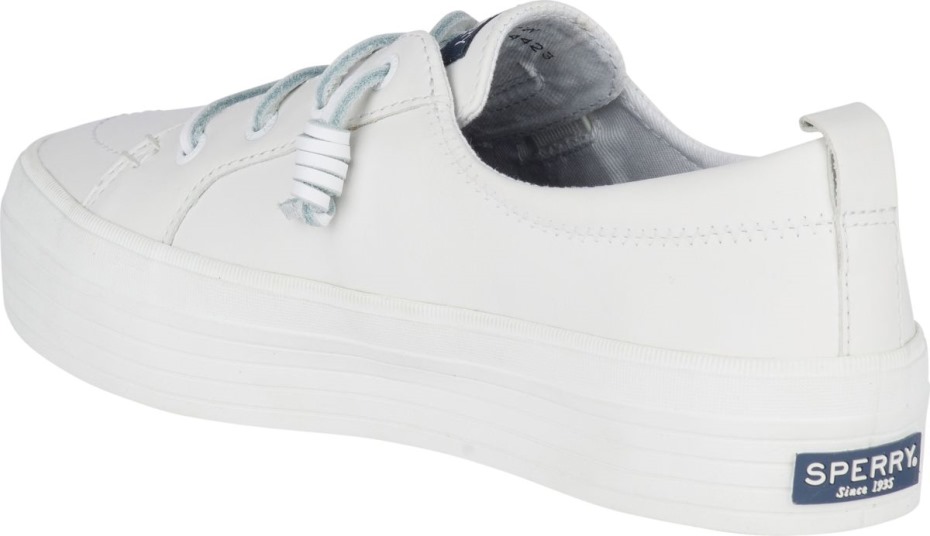 Zapatilla De Cuero Con Plataforma Crest Vibe Blanco Sperry