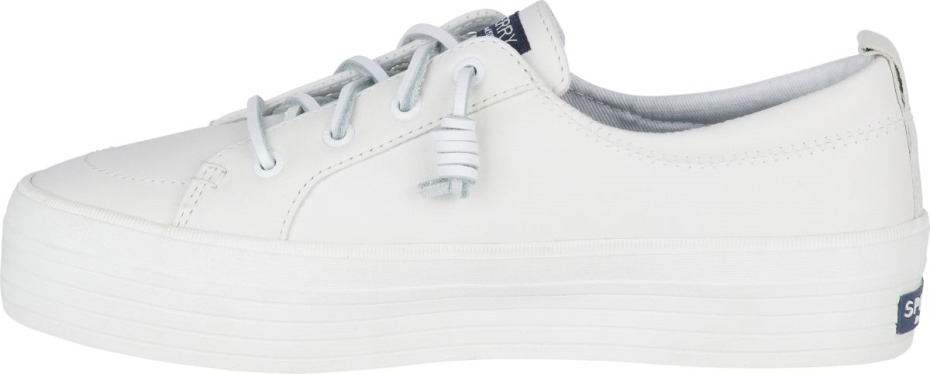 Zapatilla De Cuero Con Plataforma Crest Vibe Blanco Sperry