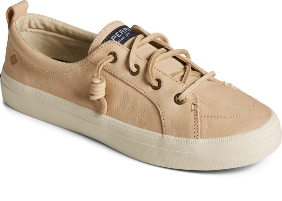 Crest Vibe Zapatillas De Deporte De Cuero Caído Sperry Marfil