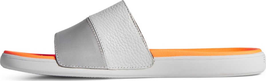 Sandalia Tipo Chanclas Con Ondas De Felpa Muelle Gris Sperry