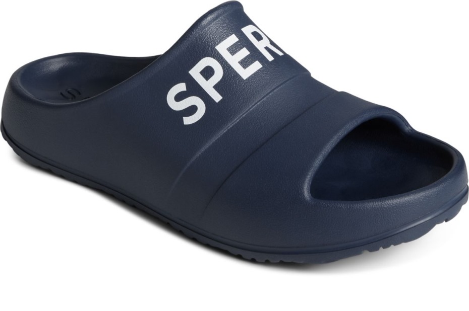 Sandalias Flotantes Con Logo Sperry Azul Marino