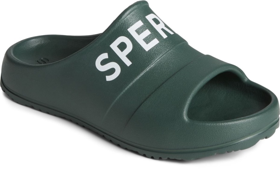 Sandalias Float Slide Logo Verde Sperry