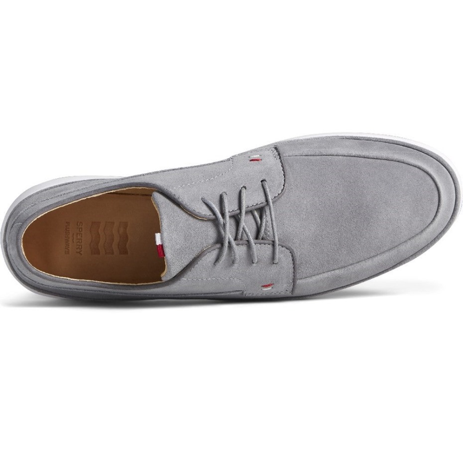Hombre Oro Cabo Plushwave Encaje Zapatos Sperry Gris