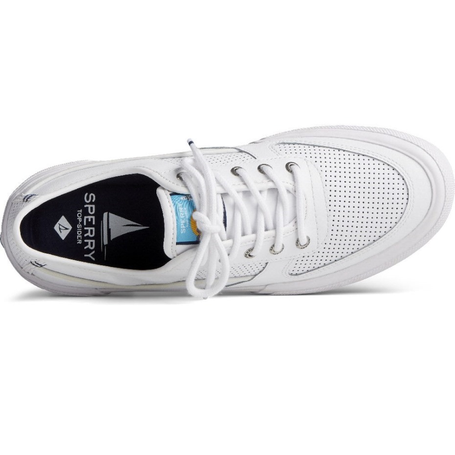 Masculino Soletide Zapatos De Encaje Para Hombre Sperry Blanco