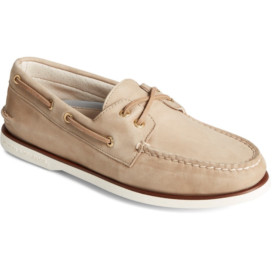 Náutico De 2 Ojales A/o Para Hombre Crema Sperry