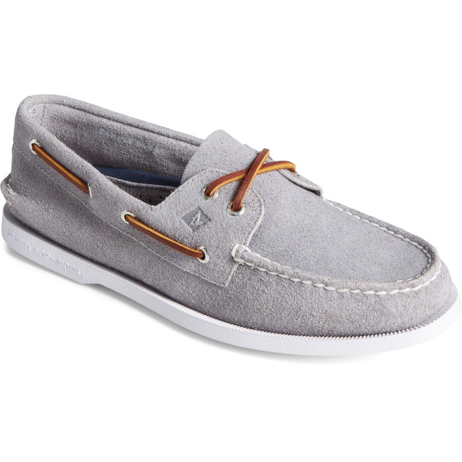 Náutico De Hombre A/o Con 2 Ojales Gris Sperry