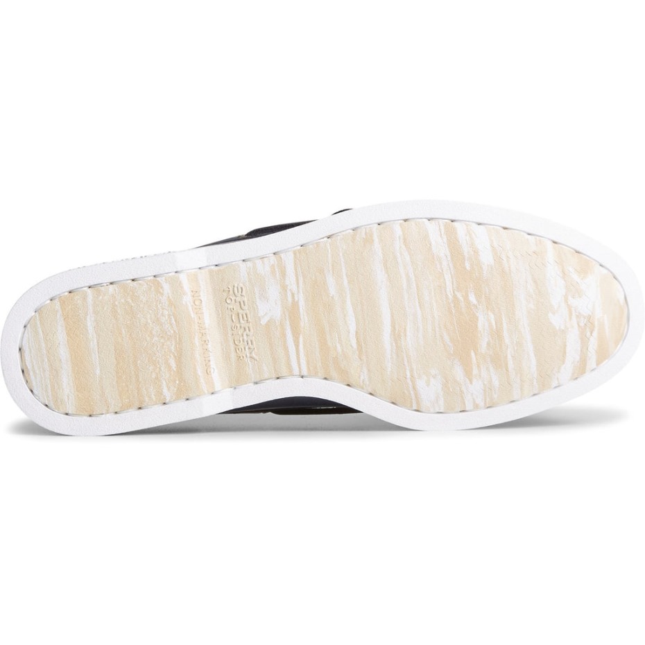 Auténtico Original 2-eye Pullup Sperry Azul Marino De Los Hombres