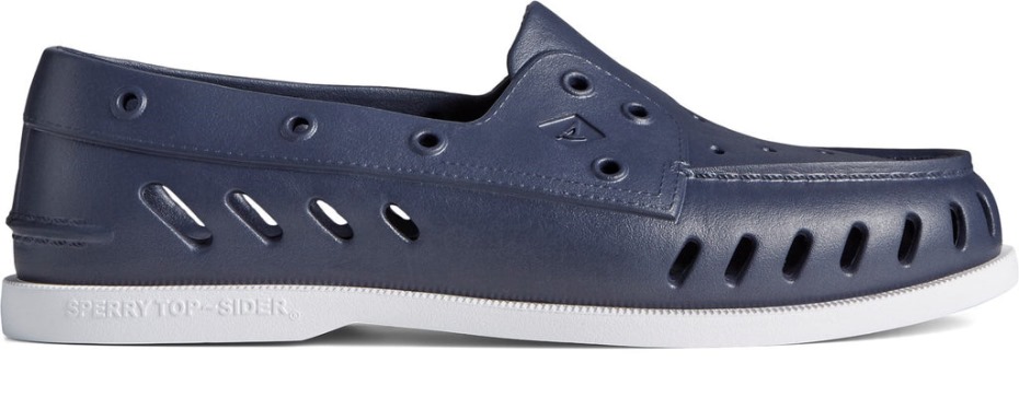 Náutico Flotante Original Auténtico Para Hombre Sperry Azul Marino Blanco