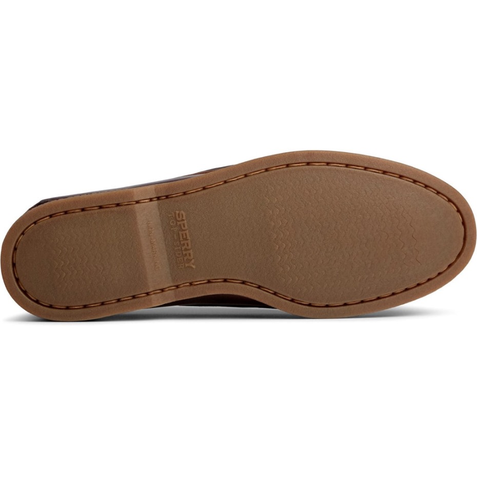 Náutico De Hombre Auténtico Original En Piel Amaretto Sperry