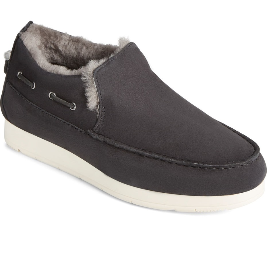 Moc-sider Hombre Invierno Slip On Zapatos Sperry Negro