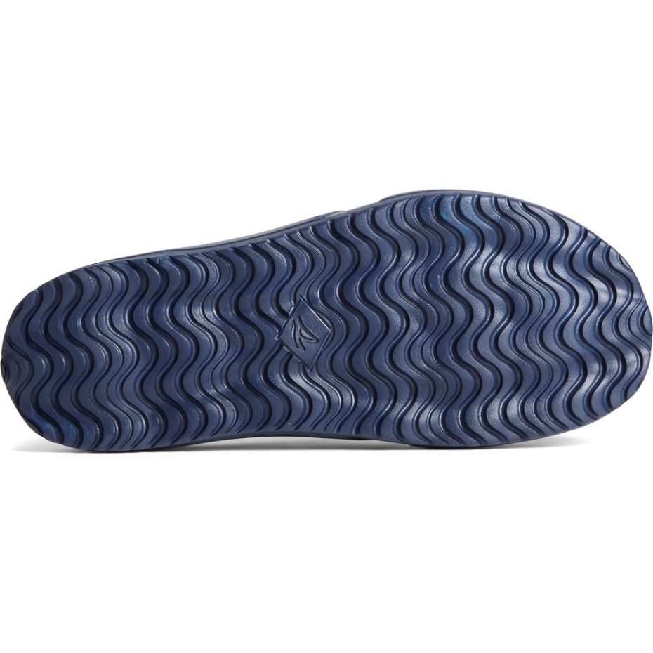 Sandalia De Hombre Windward Float Slide Azul Marino Sperry