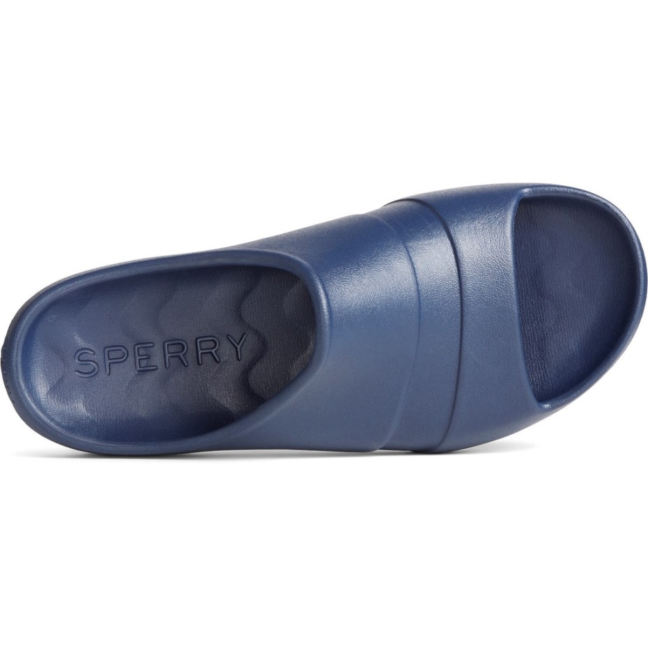 Sandalia De Hombre Windward Float Slide Azul Marino Sperry