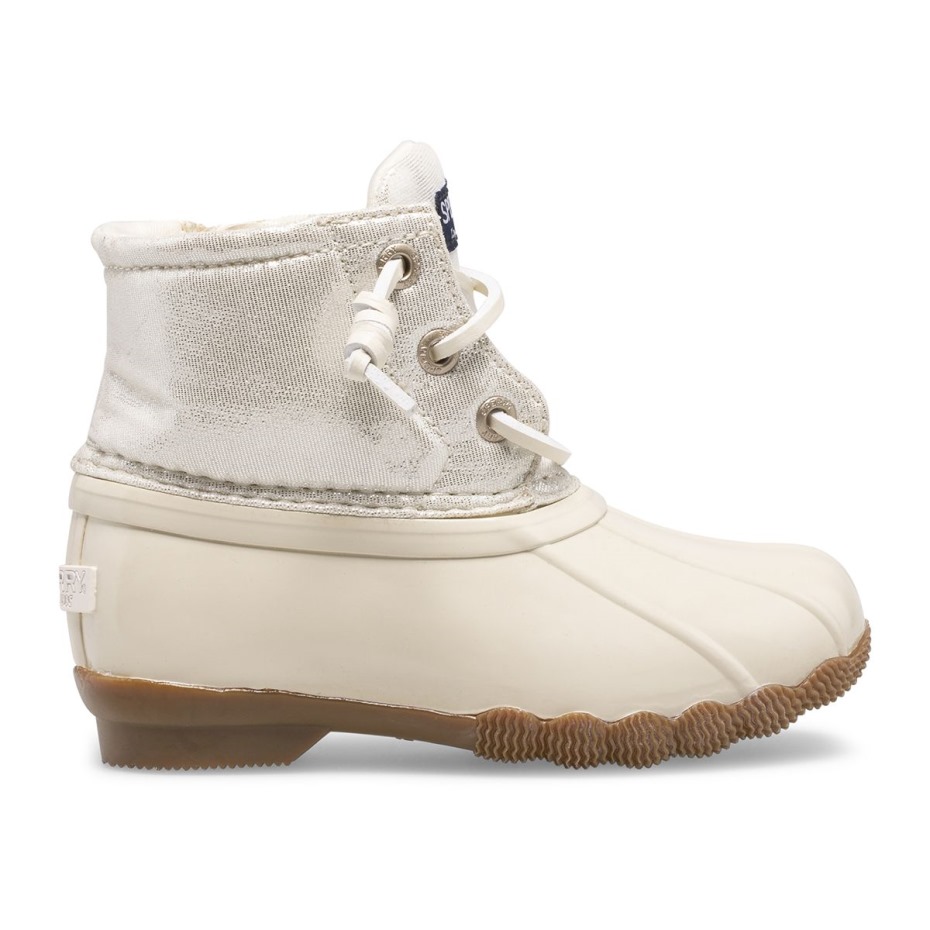 Bota De Pato Metálica De Agua Salada Marfil Sperry