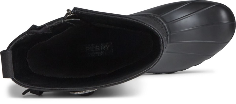 Bota Alta De Nailon Para Agua Salada Negra Sperry