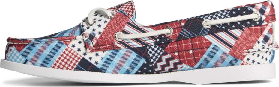 Sperry Auténtico Original Americana Madras Náutico De 2 Ojales Multi