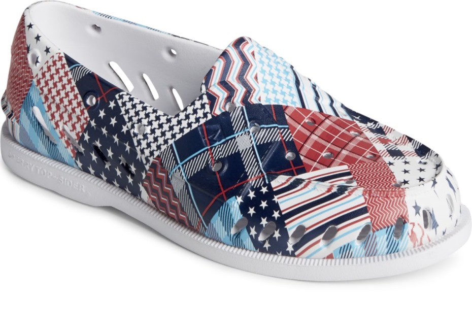 Sperry Auténtico Original Float Americana Madras Barco Zapato Multi