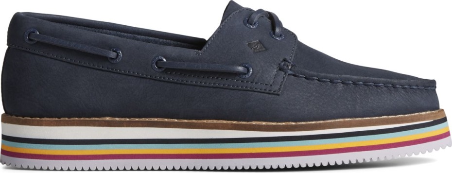 Sperry Auténtico Original Apilado Náutico Azul Marino