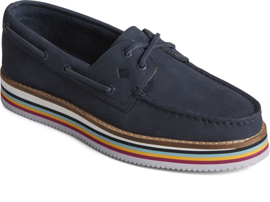 Sperry Auténtico Original Apilado Náutico Azul Marino