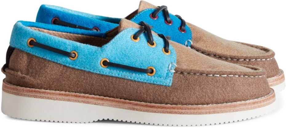 Sperry Cloud Auténtico Original Lug 3-ojales Pett Fieltro Náutico Multi