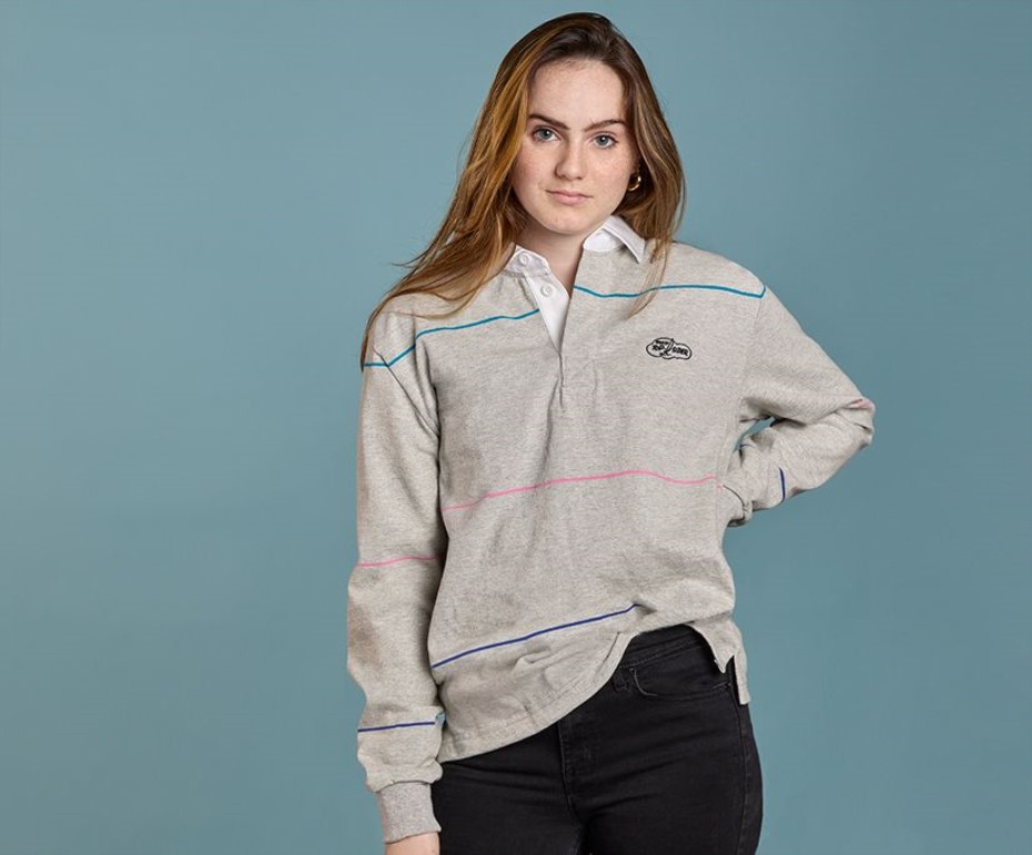 Camiseta De Rugby A Rayas Multicolor Sperry Cloud Gris Multi