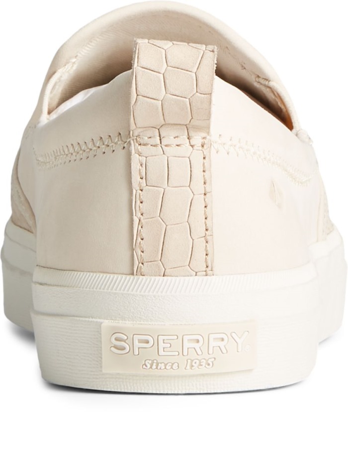 Sperry Crest Twin Gore Plushwave Piel De Serpiente Sin Cordones En La Zapatilla De Deporte Marfil