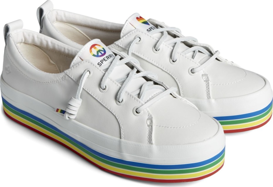 Sperry Crest Vibe Plataforma Orgullo Zapatilla De Deporte Blanco