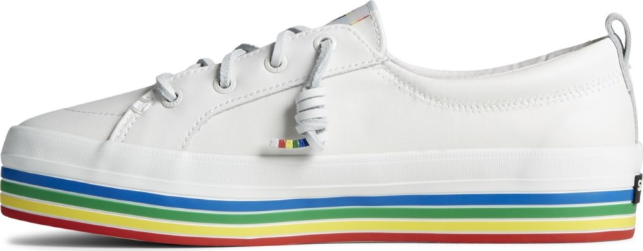 Sperry Crest Vibe Plataforma Orgullo Zapatilla De Deporte Blanco